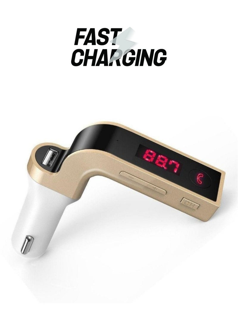 Wireless Bluetooth Autos G7 Hand Free USB Charger Gold/Black/White