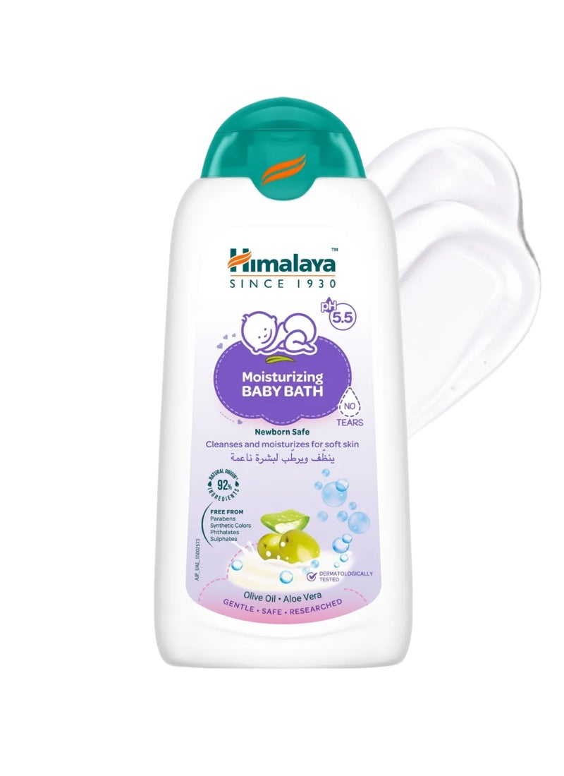 هيمالايا سائل الاستحمام المرطب بزيت الزيتون والألوفيرا يرطب وينظف ويغذي بشرة الأطفال - 400 مل - Image 1