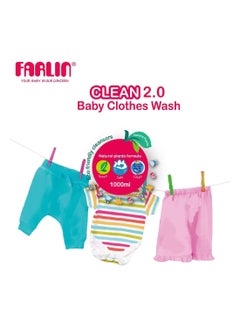 FARLIN Clean 2.0 Baby Clothing Detergent Refill Pack 800ml – Gentle, Hypoallergenic And Stain-Removing Laundry Liquid  - Image 3