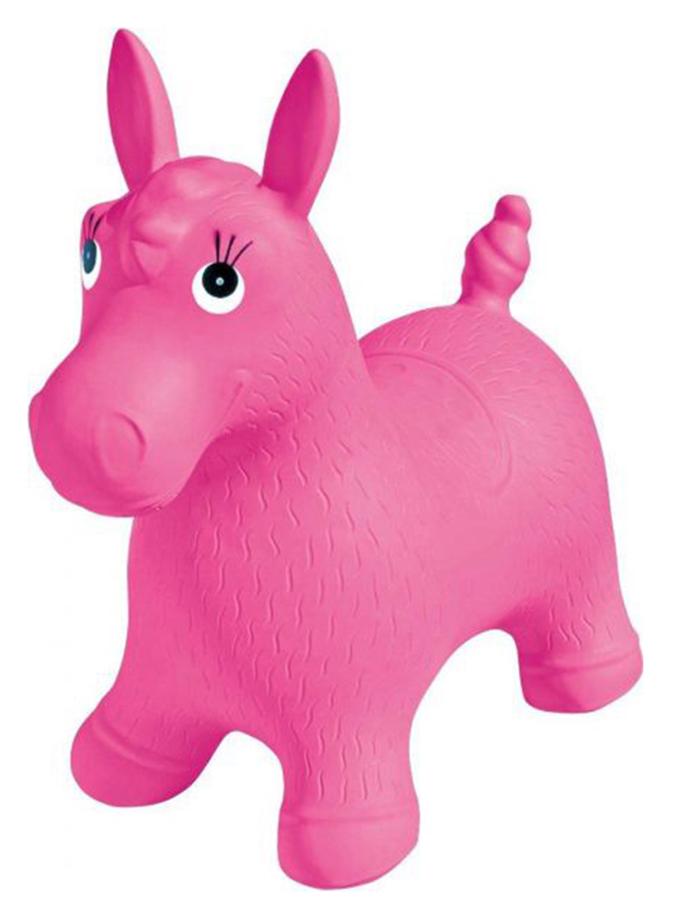 Inflatable Space Hopper Jumping Horse Ride-On Bouncy Animal Toy For Kids Pink