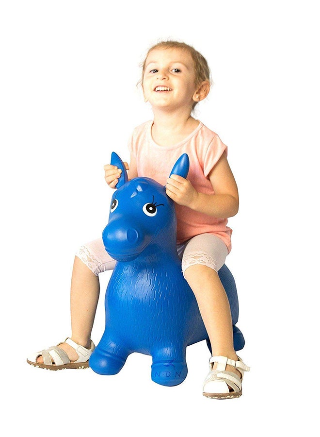 Horse Hopper Inflatable Jumping And Ride-On Bouncing Toy For Kids, Blue - Image 5