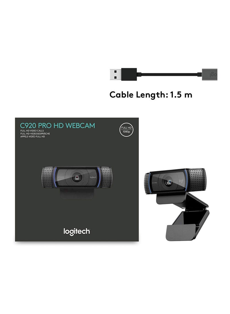 Logitech - C920 Hd Pro Webcam Black - Image 1