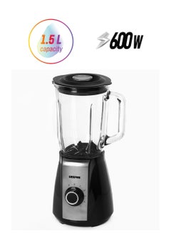 GEEPAS Kitchen High Speed Blender With Stainless Steel Cutting Blades 1.5L 600W 1.5 L 600 W GSB44022UK Silver/Black  - Image 1