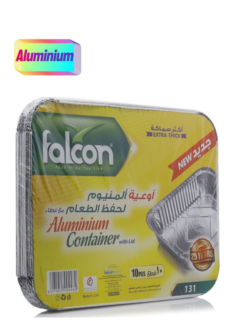 Falcon 10-Piece Container With Lid Set Silver - Image 1