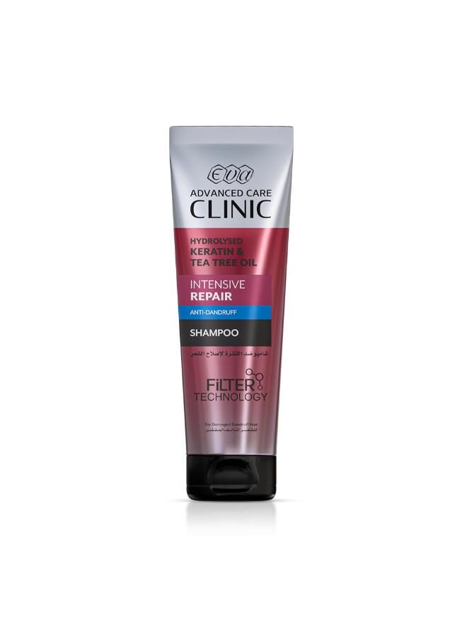 e Keratin Clinic Intensive Repair Anti-dandruff Shampoo with Keratin & Tea Tree Oil for Damaged Hair 230ml - Image 1