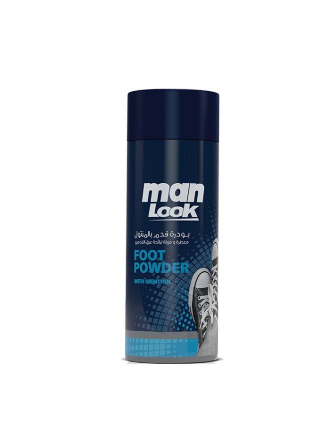 Man look Foot Powder With Menthol blue 50g