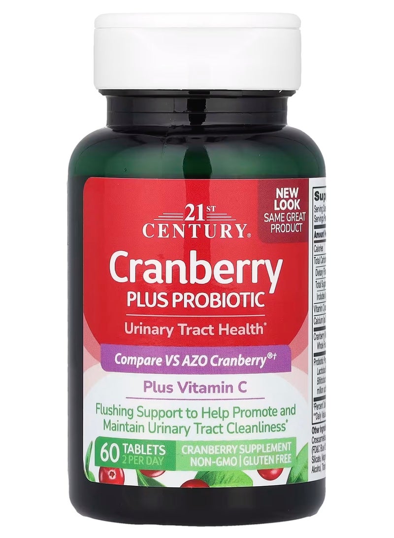 21st CENTURY - Cranberry Plus Probiotic Supplement -60 Tablets - Image 1