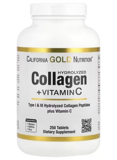 California Gold Nutrition Collagen Peptides Plus Vitamin C Dietary Supplement 250 Tablets  - Image 1
