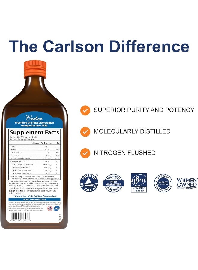 Carlson Fish Oil Liquid 500ml - Image 2