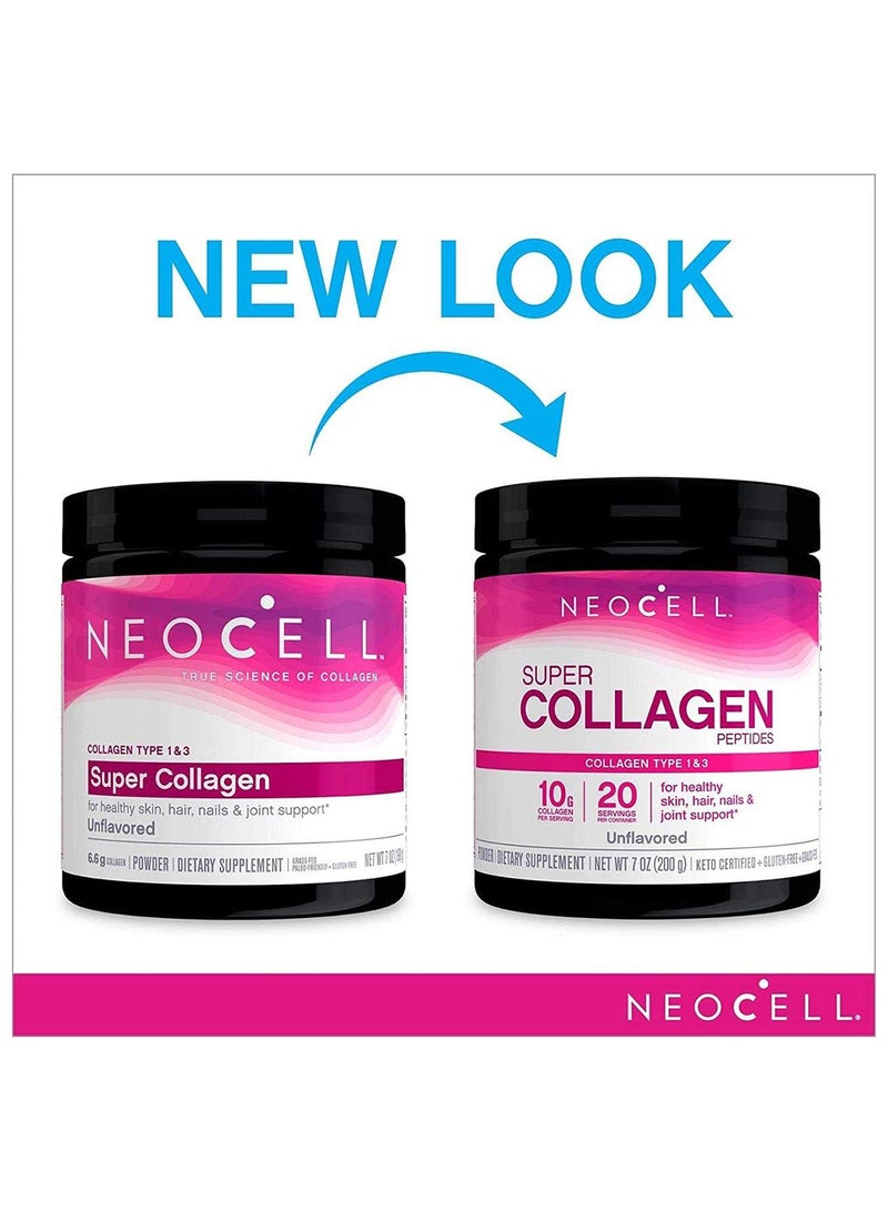NEOCELL - Super Collagen Peptides, Unflavored 7 oz Packaging may vary - Image 1