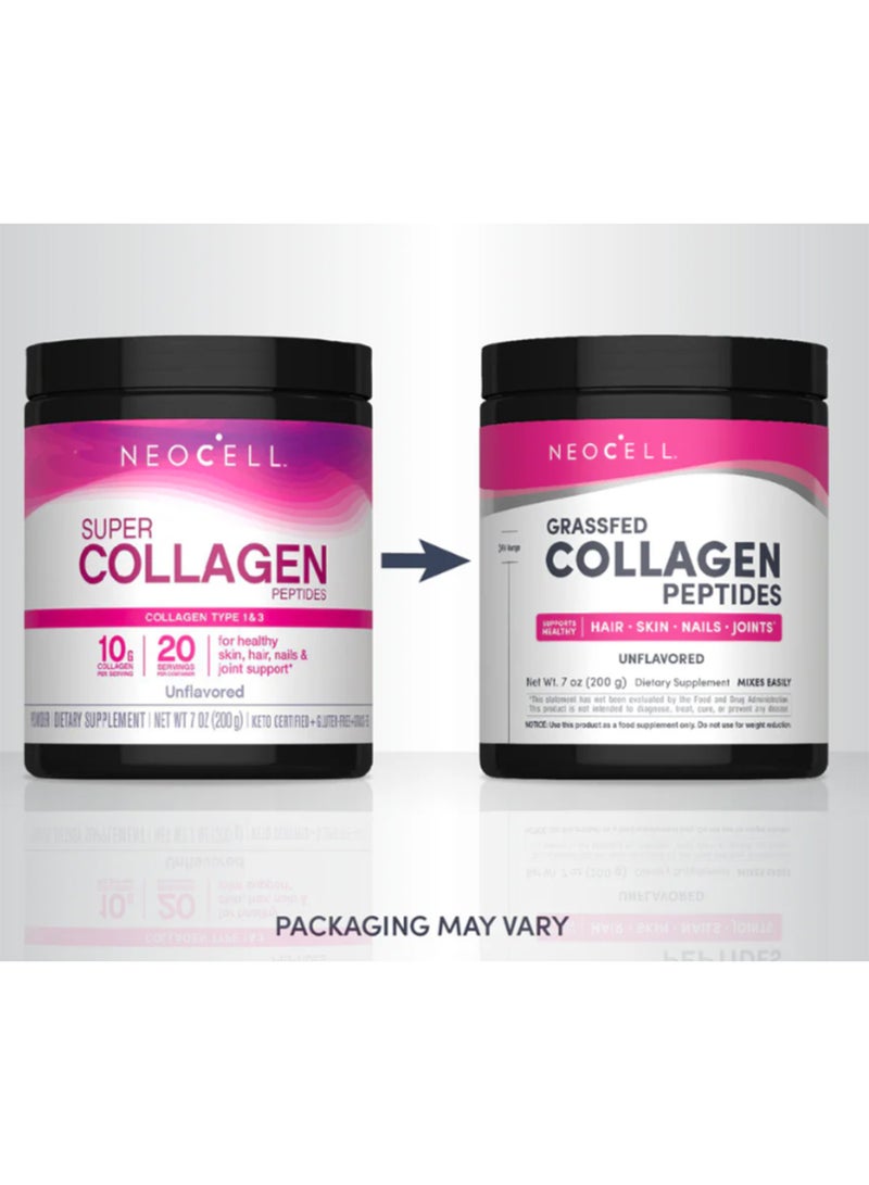 NEOCELL Super Collagen Peptides, Unflavored 7 oz Packaging may vary  - Image 1