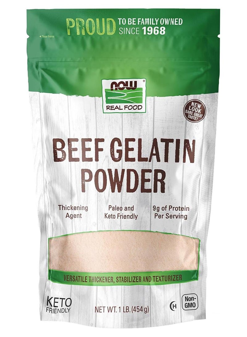 ناو فودز مسحوق جيلاتين البقر 1 رطل (454 جم) - Image 1