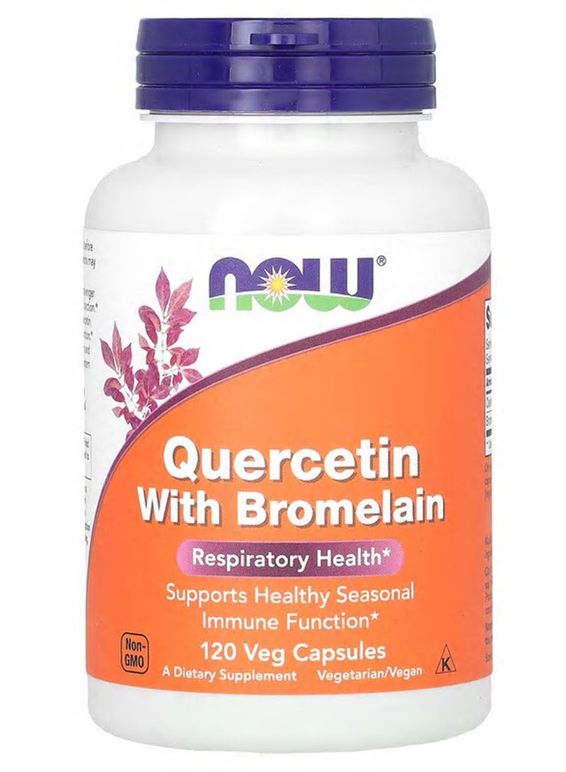 Now Foods - Quercetin With Bromelain - 120 Veg Capsules - Image 1