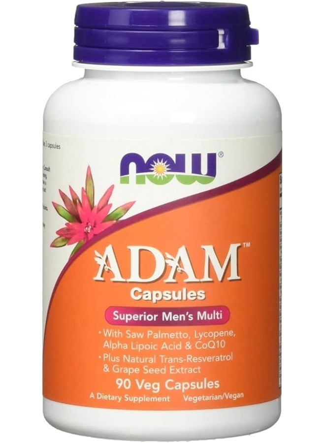 ناو فودز مكمل غذائي آدام بالفيتامينات المتعددة - 90 كبسولة نباتية - Image 1