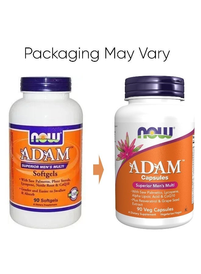 ناو فودز مكمل غذائي آدام بالفيتامينات المتعددة - 90 كبسولة نباتية - Image 5