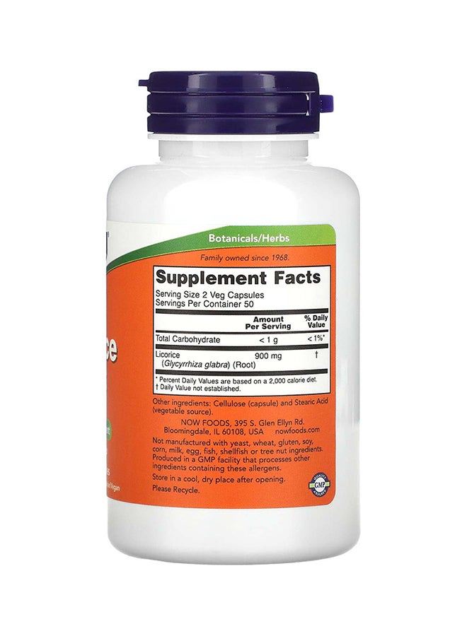 Now Foods NOW Foods, Licorice Root, 450 mg, 100 Veg Capsules - Image 2