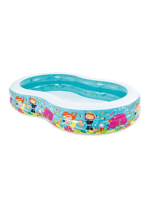 Intex Swim Center® Snorkel Fun Inflatable Pool – Durable, Comfortable, Easy Setup for Summer Fun 2.62x1.60x46cm