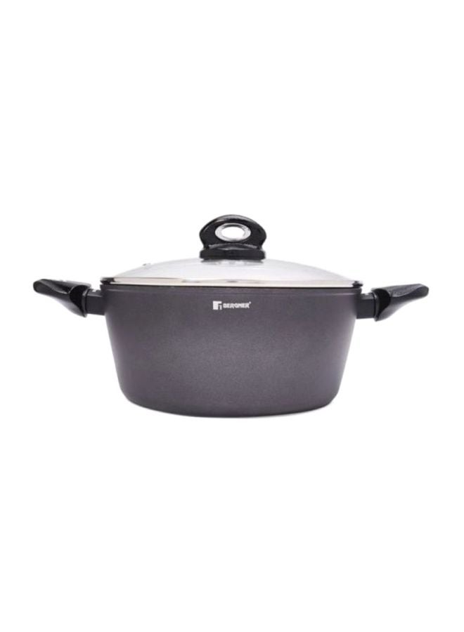 BERGNER Orion Forged Aluminium Induction Bottom Non-Stick Casserole With Lid Black 28cm - Image 1