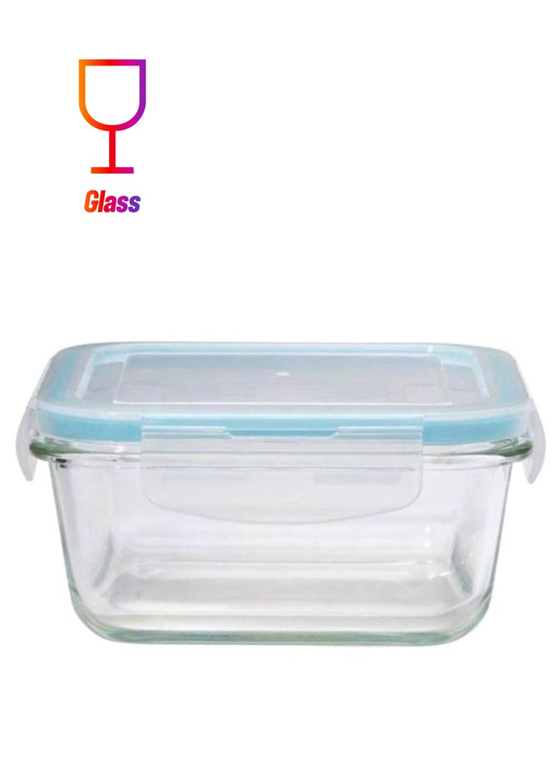 TALIONA Boro Pro Square Food Storage Container With Lid Blue/Clear 690ml - Image 1