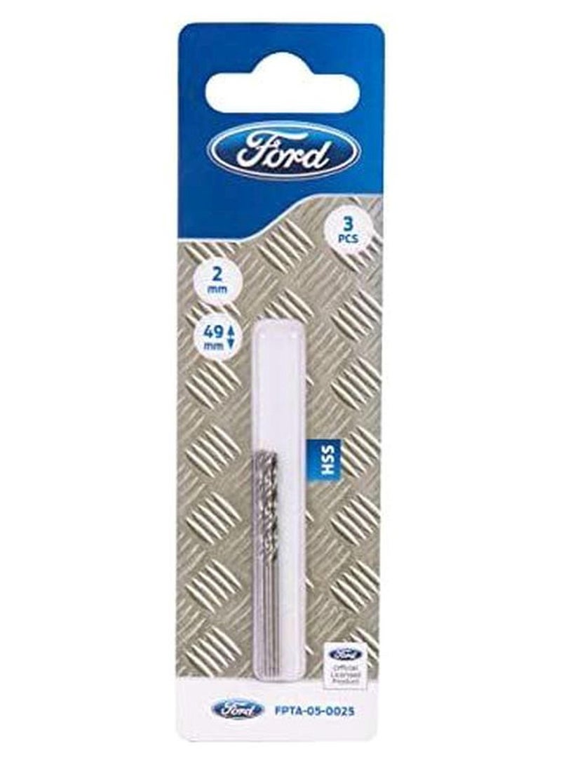 فورد طقم لقم المثقاب المعدنية HSS من 3 قطع فضي - Image 1