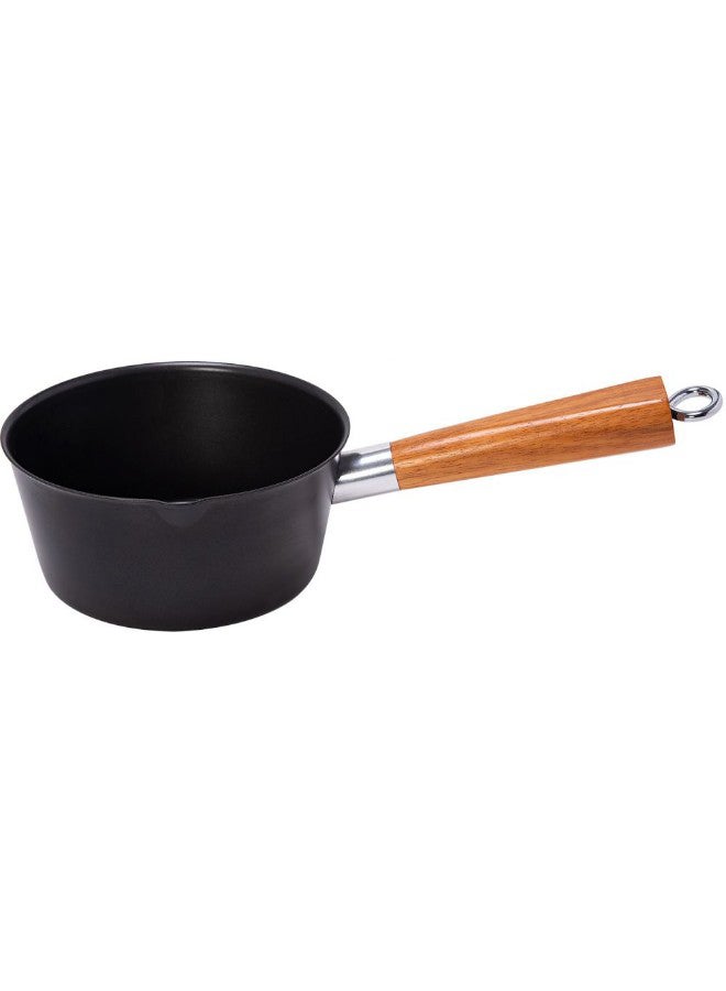ALBERTO Sauce Pan With Glass Lid Black 16cm  - Image 1