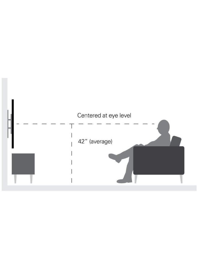 Fixed TV Wall Mount Bracket for Suitable for most 22- 43 Screen, Weight Capacity 45 kg Black