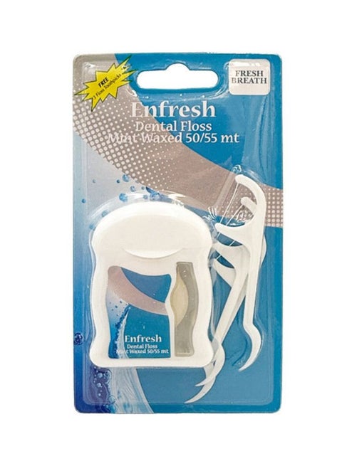 Mint Waxed Dental Floss  50/55m White