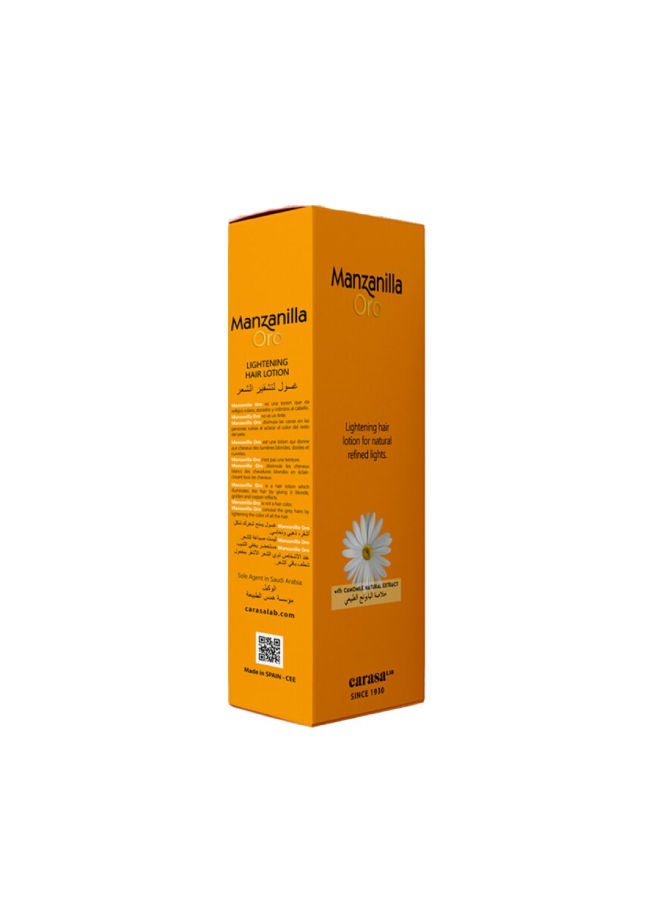Manzanilla - Oro Lightening Hair Lotion With Chamomile Extract 180ml - Image 1