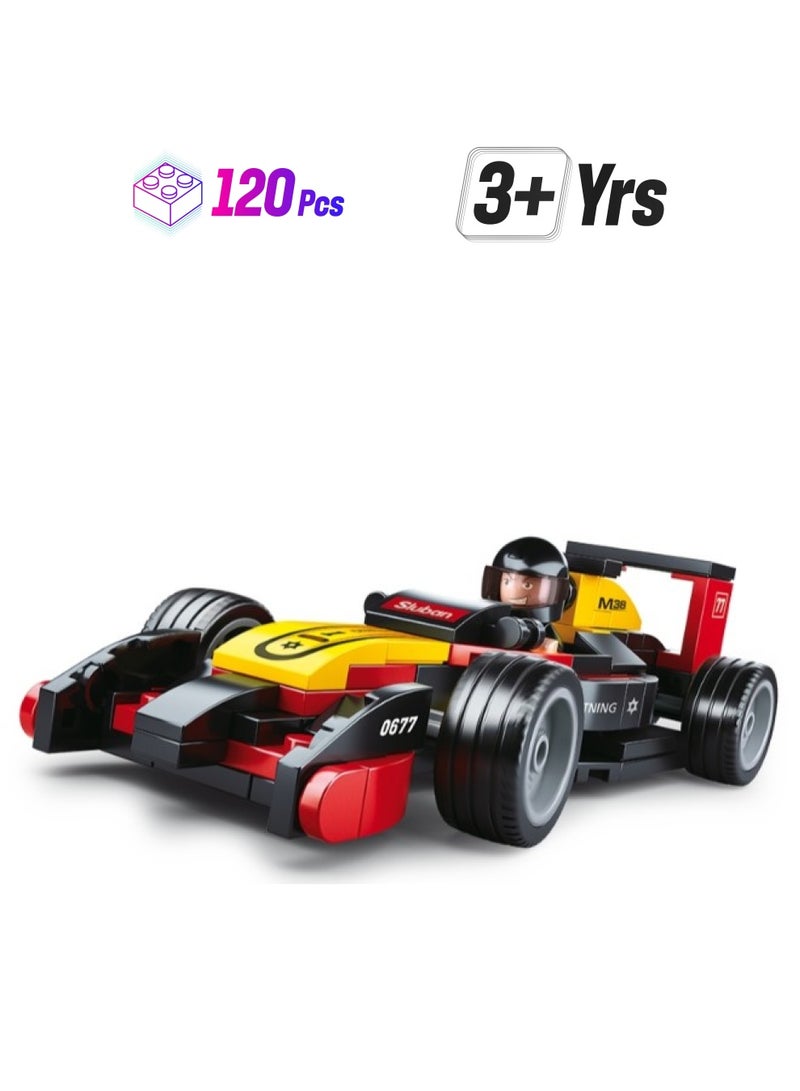 Sluban M38-B0677 120-Piece Car Club F1 Building Set M38-B0677 120 3+ Years - Image 1