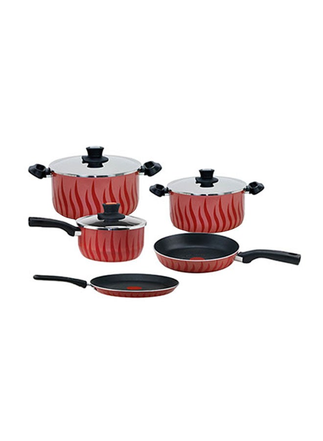 السيف  طقم أدوات الطهي مُكون من 8-قطع أحمر/أسود 18/20/24/26سم