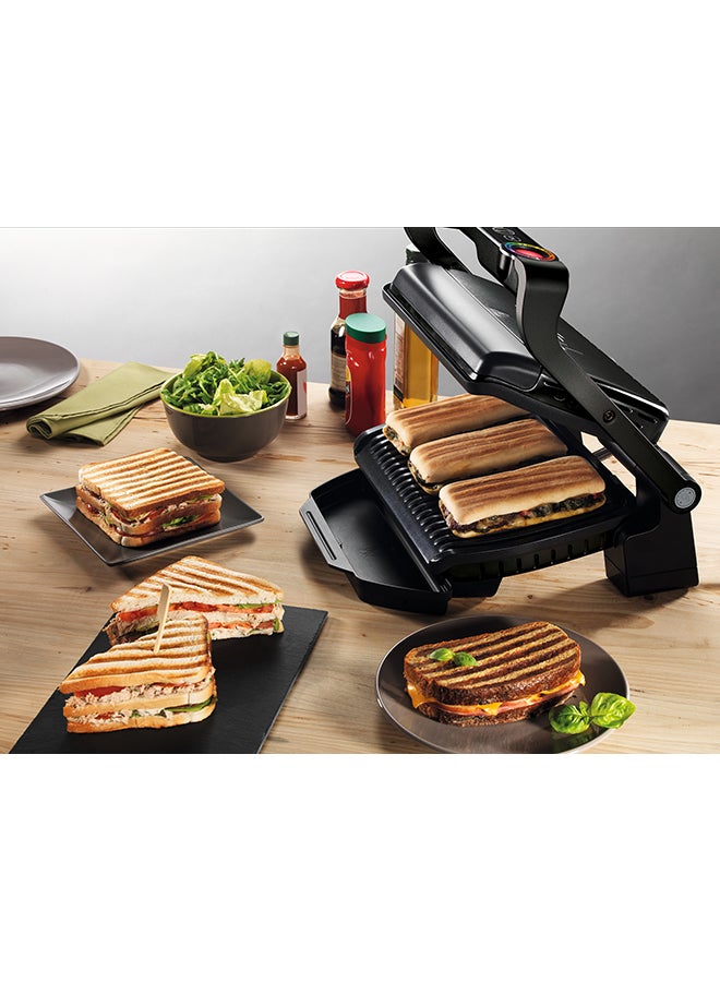 Tefal - indoor Electric Grill, Optigrill Plus/BBQ. With snacking and baking accessory, 2 Years Warranty 2000 W GC715D28 Stainless Steel / Black - Image 1