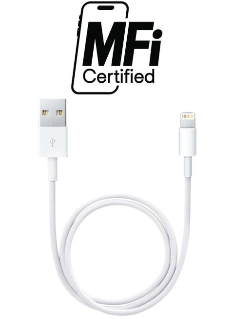8-Pin USB Lightning Cable For Apple Devices White