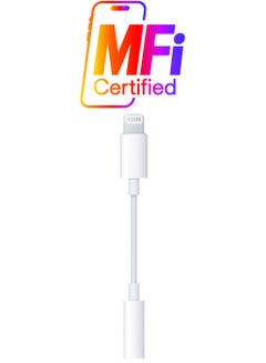 Female Lightning AUX Audio Adapter White