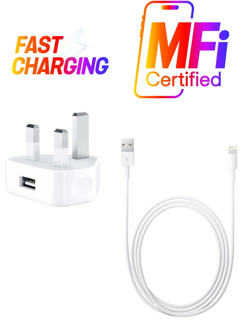 كابل Lightning للشحن ومزامنة البيانات أبيض - Image 1
