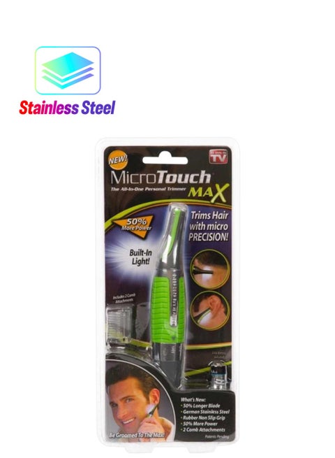 Personal Hair Trimmer With LED Light Green/Silver/Black