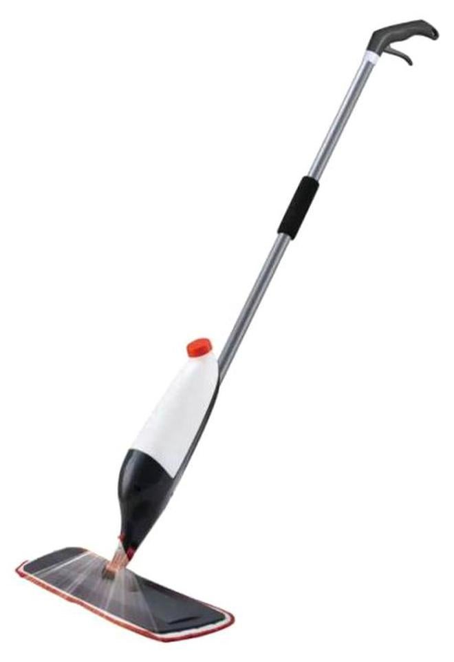 Spray Mop With Microfiber Cleaning Cloth White/Black/Silver - Image 1