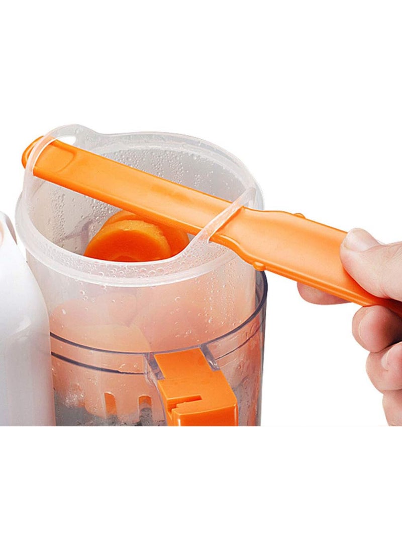 BPA Lead Phthalate-Free Shatterproof Baby Food Steamer Blender, Orange/White