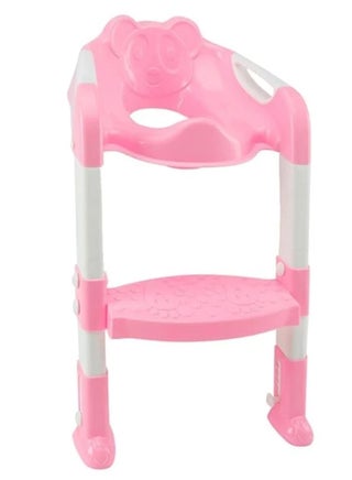 Adjustable Design Ladder Potty Training With Handles For 12 Months+, Pink And white