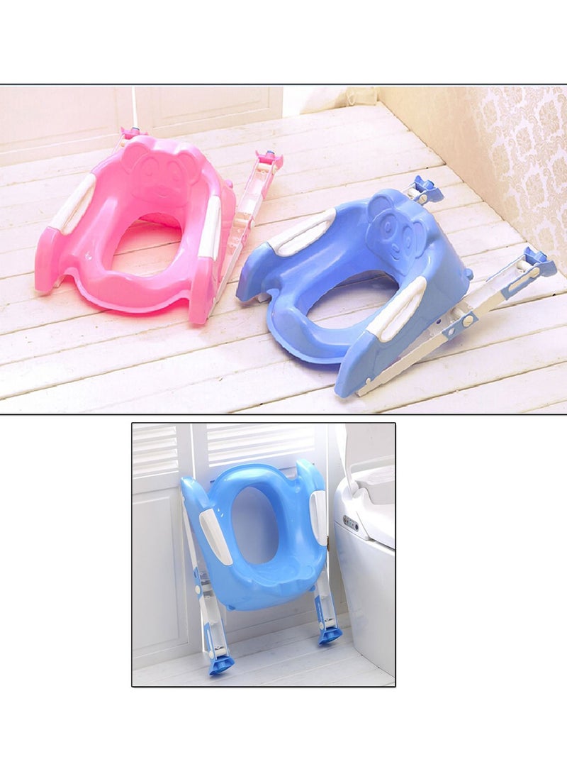 Generic Adjustable Design Ladder Potty Training With Handles For 12 Months+, Pink And white  - Image 3