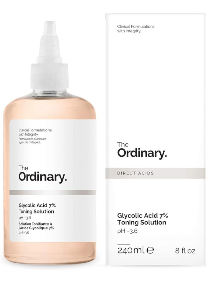 ذا اورديناري محلول تنظيف بحمض الجليكوليك بنسبة 7 بالمئة 240 مل شفاف 240ملليلتر - Image 1