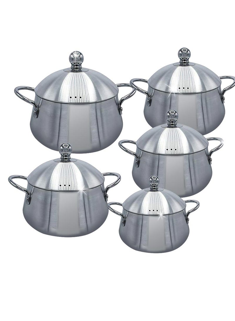 10-Piece Cookware Set Silver 