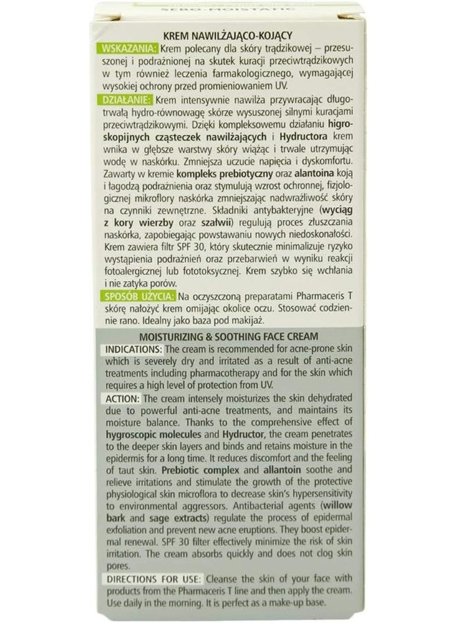 Pharmaceris T Sebo Matt‑Moistatic Cream SPF30 For Oily Combination And Acne‑Prone Irritated Skin 50ml - Image 3