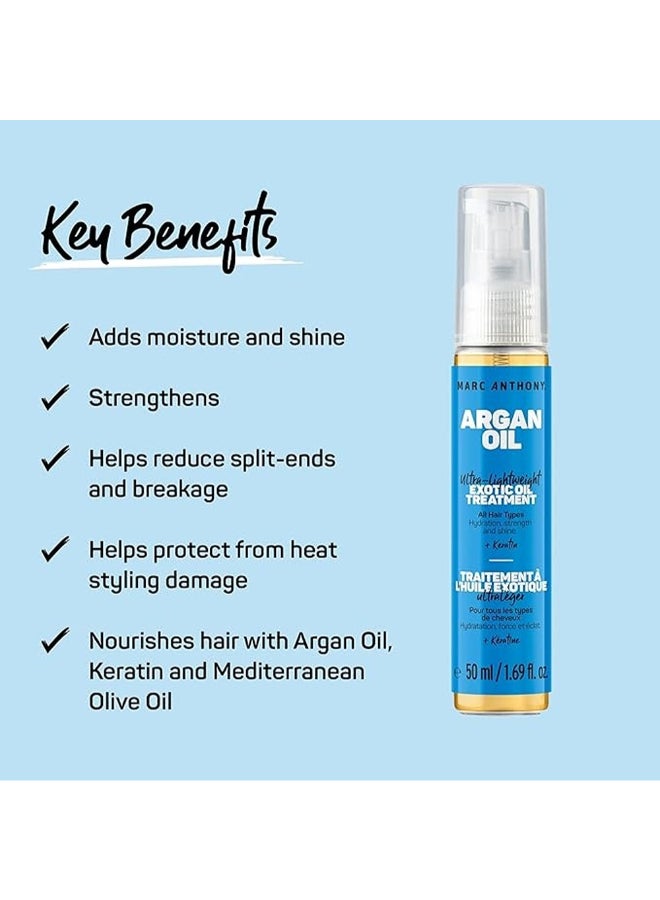 Marc Anthony Argan Oil Lightweight Exotic Oil Treatment, Infused With Argan Oil 50ml - Image 2