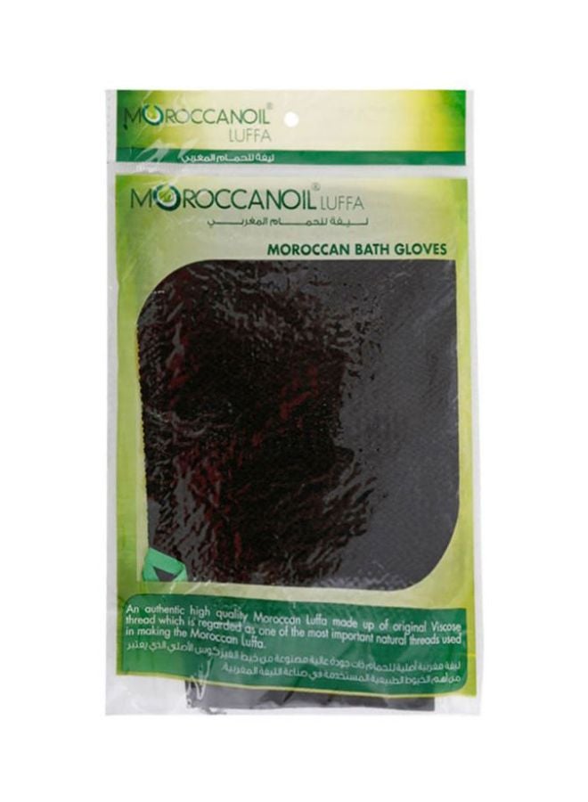 MOROCCANOIL Luffa Moroccan Bath Gloves Black - Image 1