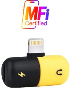 Generic Audio Splitter Cable For Apple Devices Yellow/Black  - Image 1