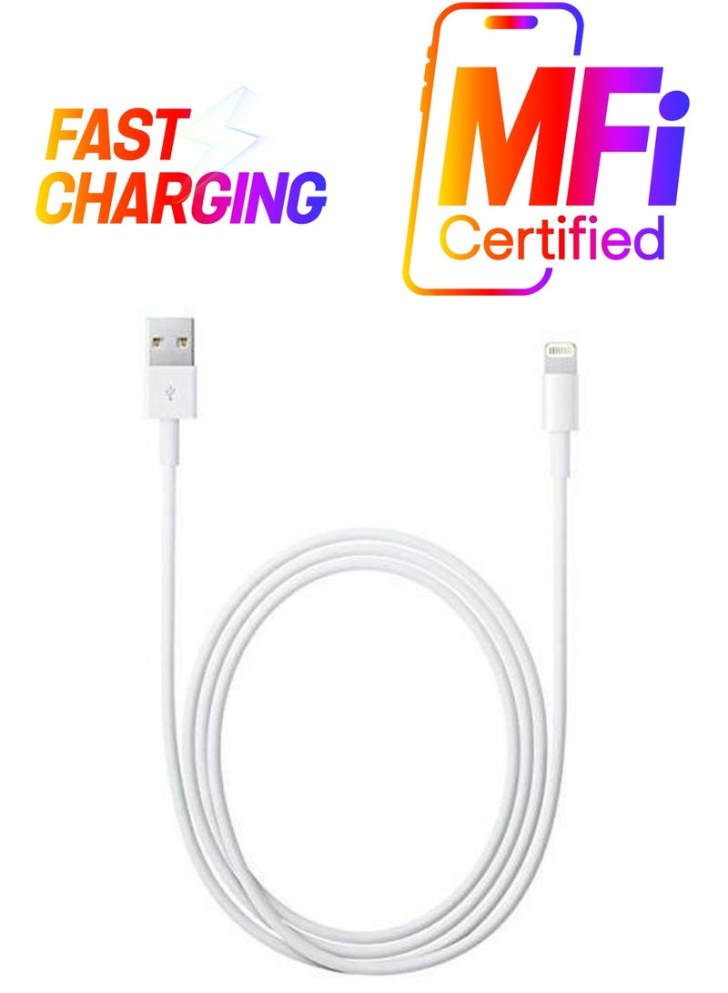 8-Pin Nano USB Charging Cable For Apple iPhone 5/6/iPod White - Image 1
