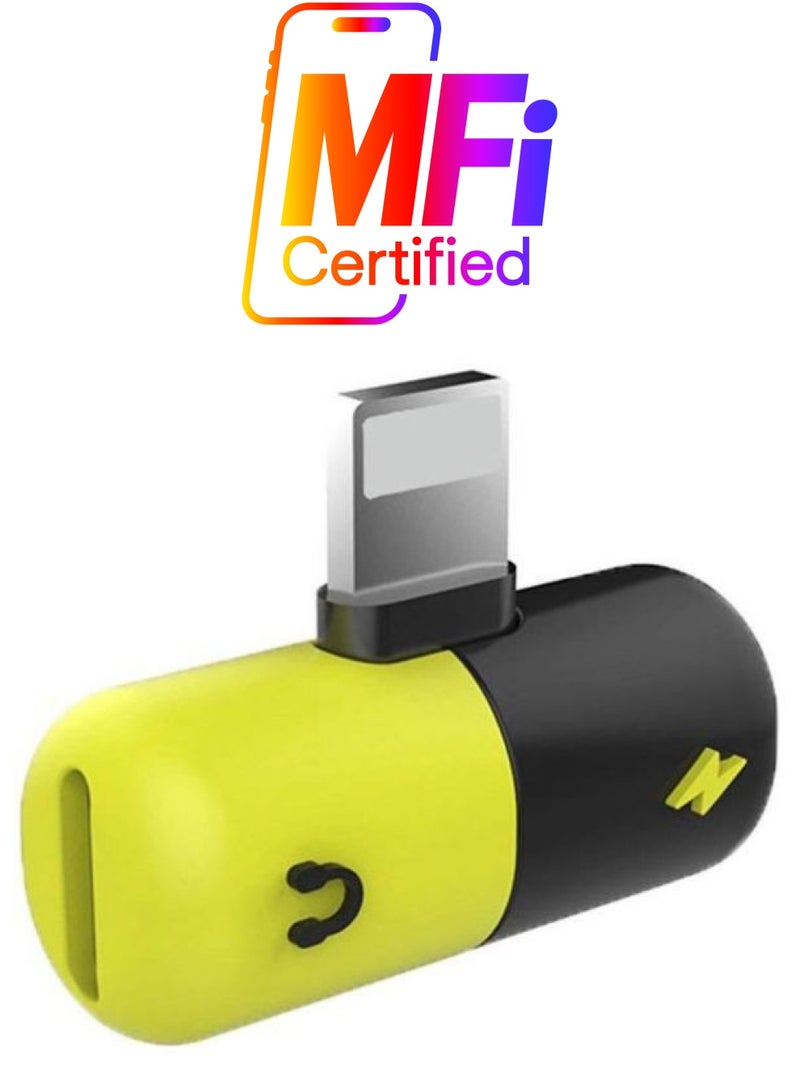 Audio Splitter Cable For Apple Devices Yellow/Black - Image 1
