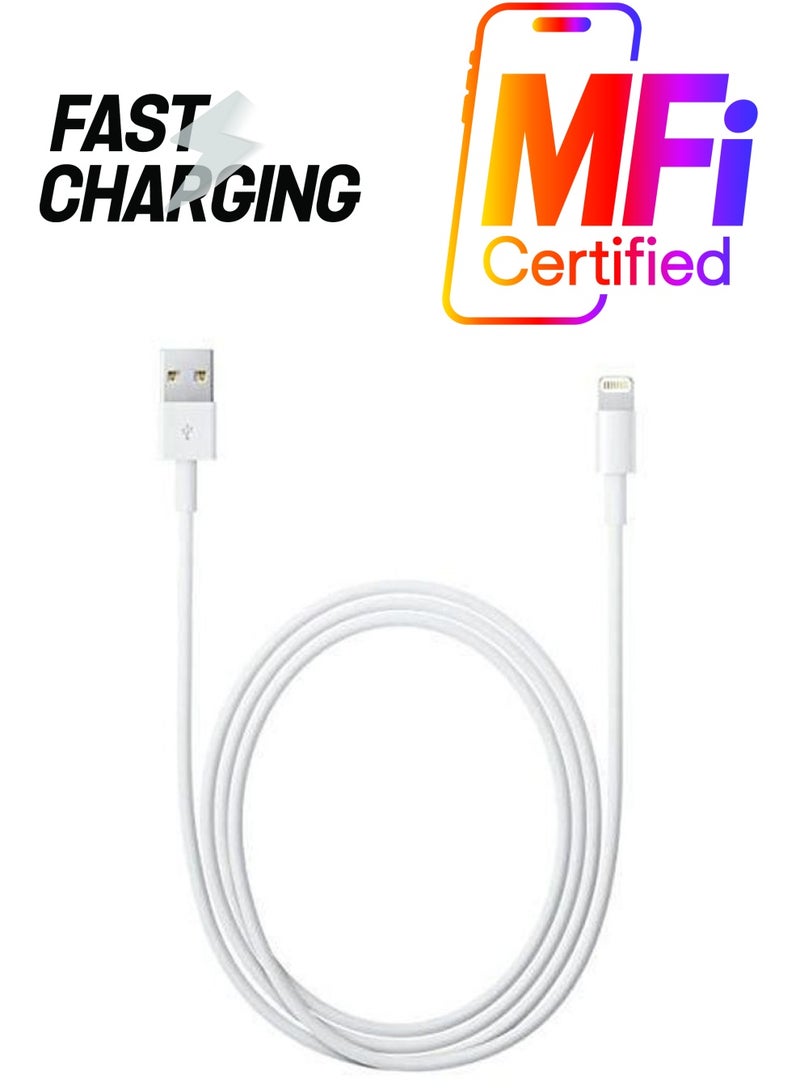USB Charging Cable For Apple Devices White - Image 1