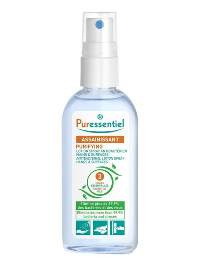 Puressentiel Purifying Antibacterial Lotion Spray For Hands Infused With 3 Essential Oils Fights Against Harmful Bacteria And Germs 80Ml - Image 3