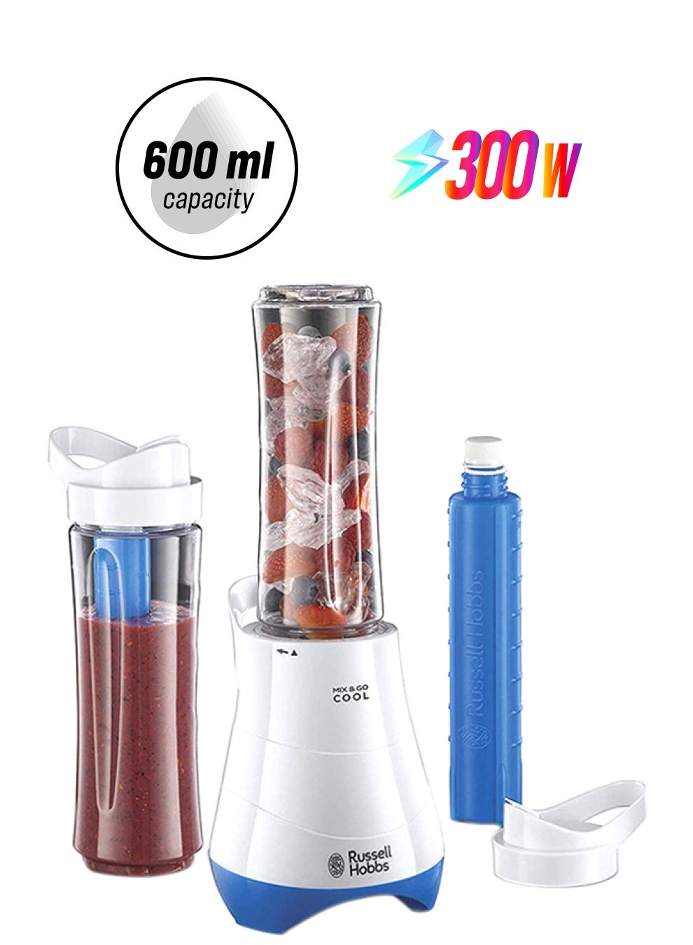 Russell Hobbs Mix and Go Cool Smoothie Maker Portable Blender